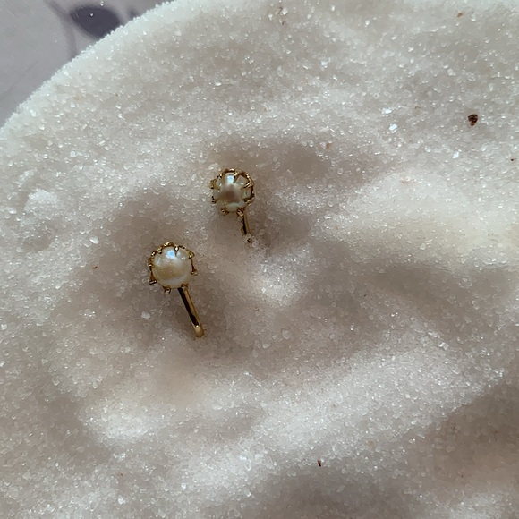 Vintage 1950 pearl earrings 1 set is real pearl - Picture 13 of 15